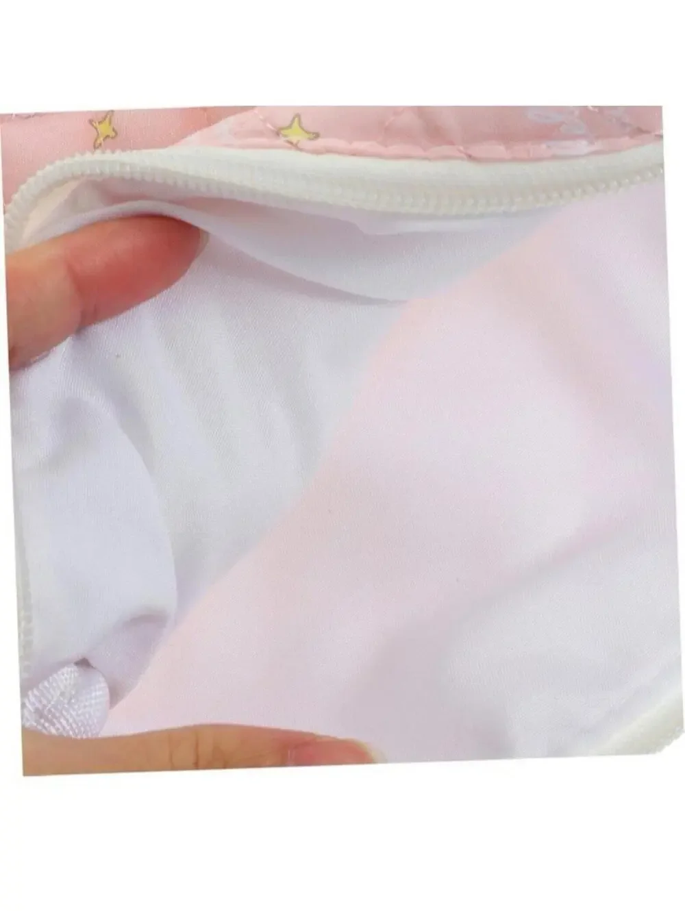 Quilted Kawaii Pink Rabbit Makeup Bag Soft Cute Toiletry Cosmetic Travel Pouch